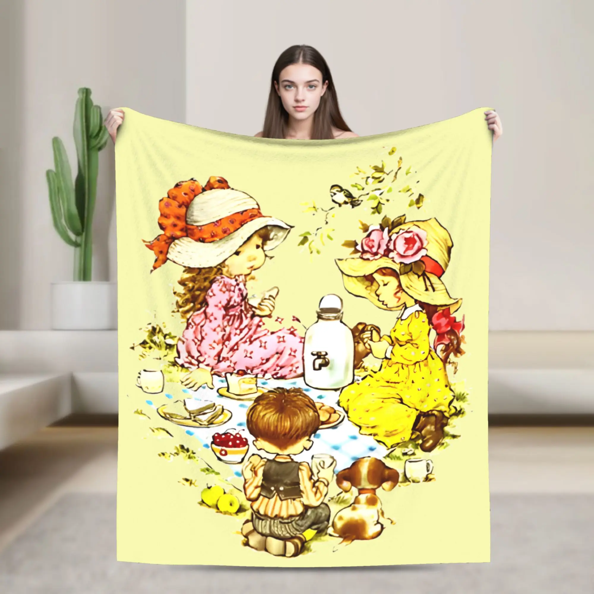 Sarahs Kays  Picnic Plush Blanket  Awesome Throw Blanket for  Sofa Bedding Lounge 150*125cm Bedspread,