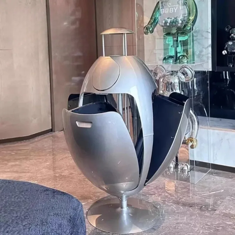 Italian Dinosaur Egg Trash Can, Premium Floor Standing Design Piece, Futuristic High-End Art for Homes, Viral Decorative Bin