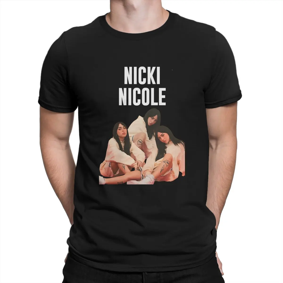 Wapo Traketero Men\'s T Shirts Nicki Nicole Singer Funny Tees Short Sleeve Round Neck T-Shirt Cotton Summer Clothing