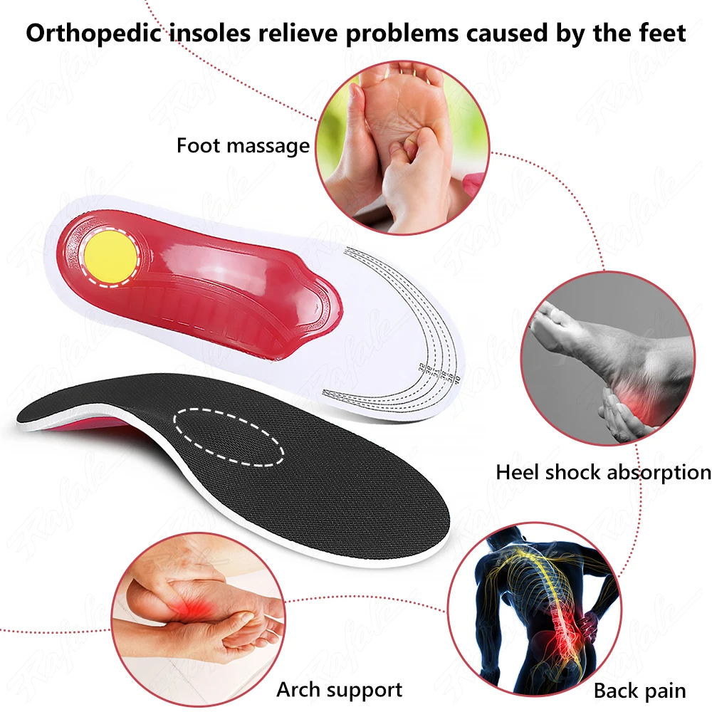 Plantar Fasciitis Arch Support Flat Feet Insoles For Women/ Men Orthopedics Foot Pain Unisex Premium Orthotics High Gel Cushions