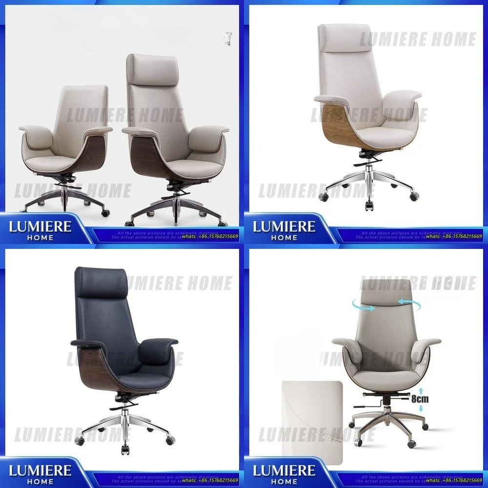 Executive Office Chair Leather Computer Chair Modern Comfortable Swivel Desk Chair Luxury High Back Work Ergonomic
