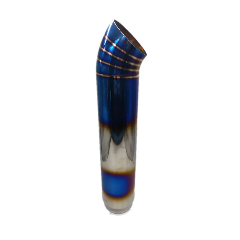 SPSLD car modified roasted blue colorful exhaust pipe, straight row pipe 63-76MM decorative straight row pipe tail nozzle