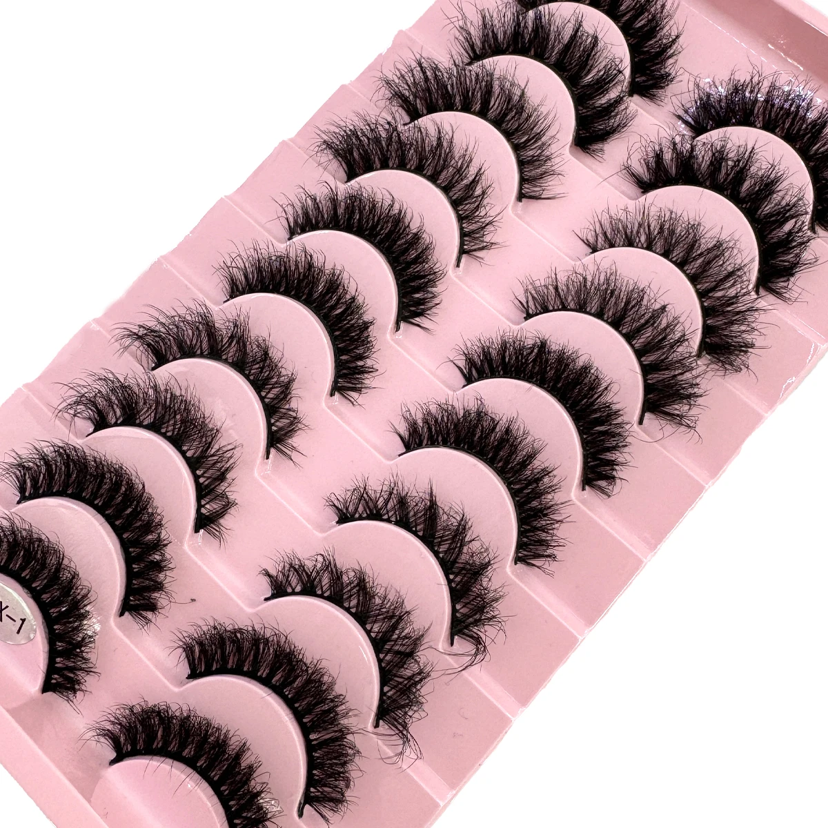 Gemischter Stil, 10 Paar 3D-Nerzwimpern, künstliche Nerz-flauschige Wimpern, weiche, volle, dicke, dünne Wimpern, dramatische falsche Wimpern, Make-up