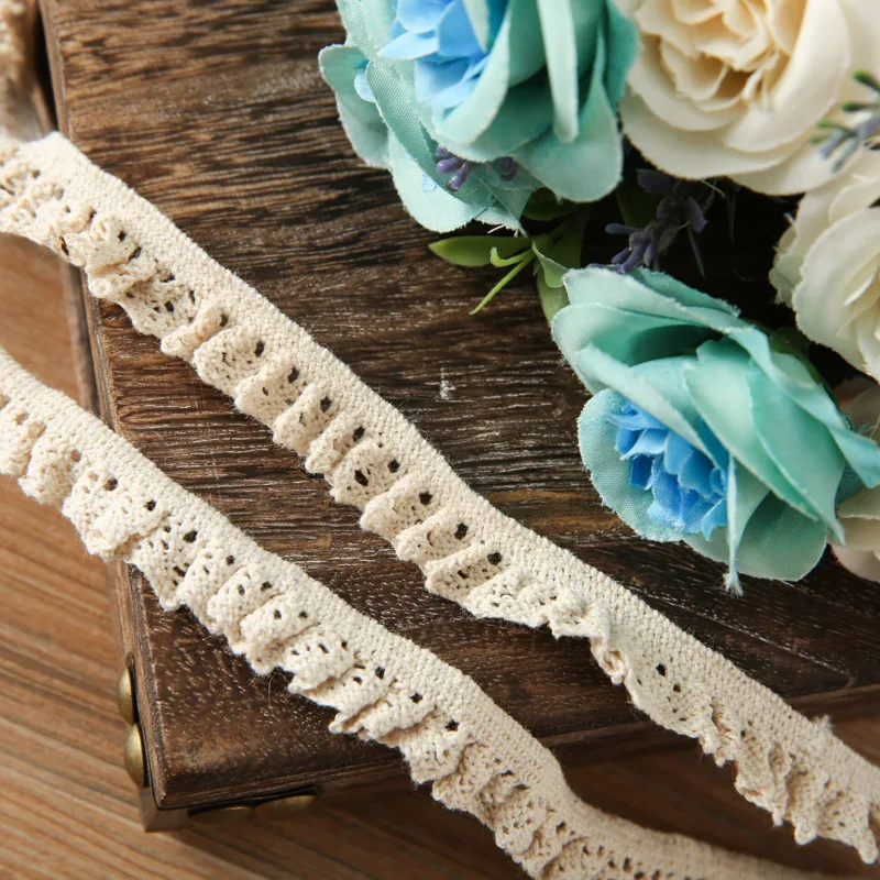 

Elasticity Cotton Lace Trim, Needlework Sewing Accessories, Clothes Decoration, Garment Material, 100Yards, 1.5cm, Wholesale,813