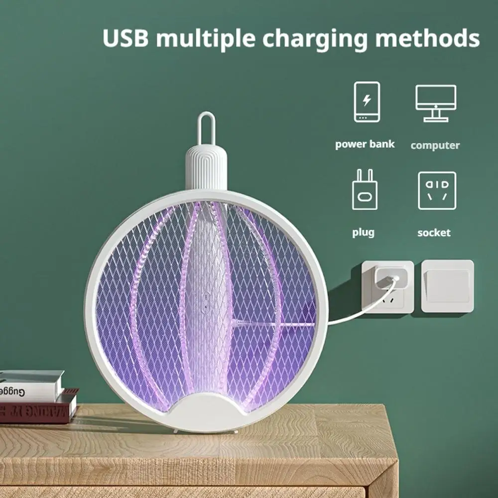 

2-in-1 Electric Mosquito Killer Trap Rechargeable Foldable Zapper with Light Automatic Indoor/Outdoor Killer Insect Mosquit O7U9