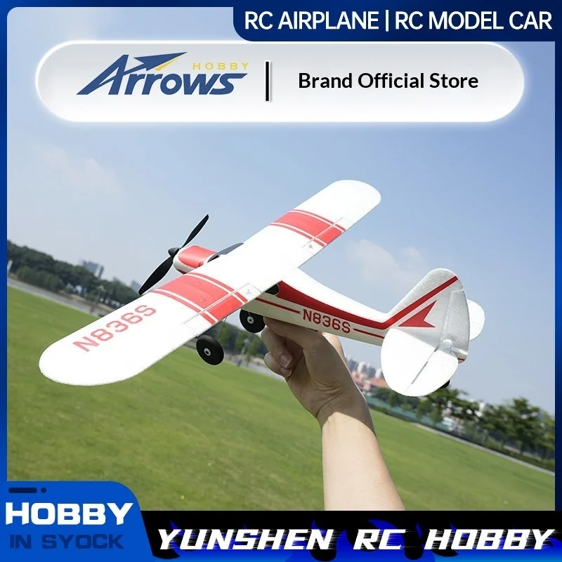 Blue Arrow 500Mm PA 18 RC Airplane Fixed Wing Electric Remote Control Plane Model For Beginner Hobby Outdoor Flying