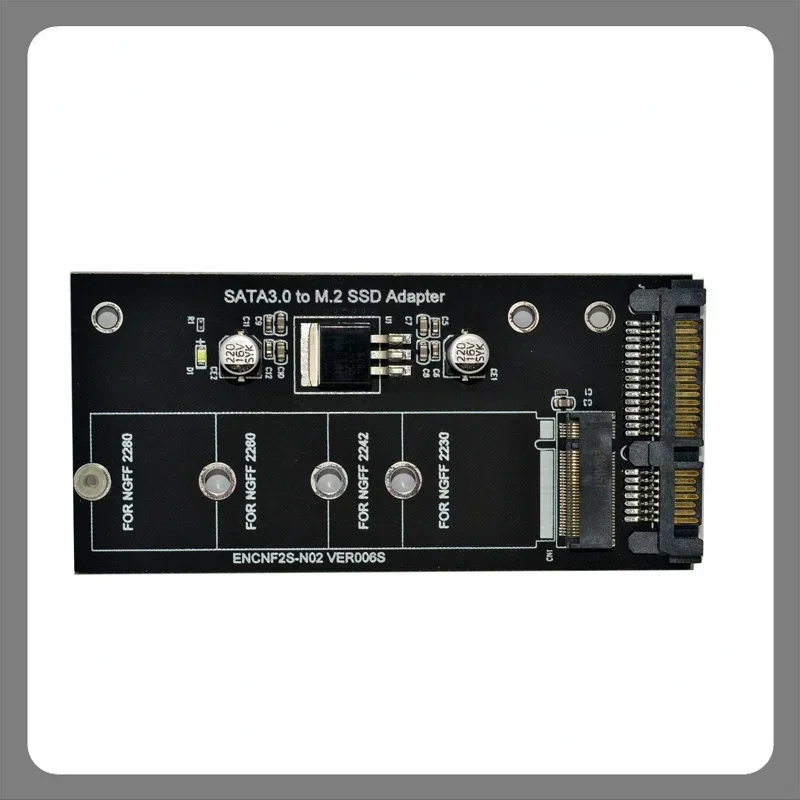 M.2 To SATA Adapter, M2 SATA3 Raiser, Add on Card, SSD Expansion Card, NGFF, Support 30/42/60/80mm, B Key