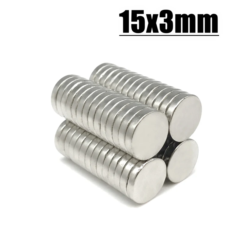 5/10/20/50/200pcs 15x3 mm Search Minor Magnet Diameter 15mm x 3mm Bulk Small Round Magnetic 15x3mm Neodymium Disc Magnets 15*3