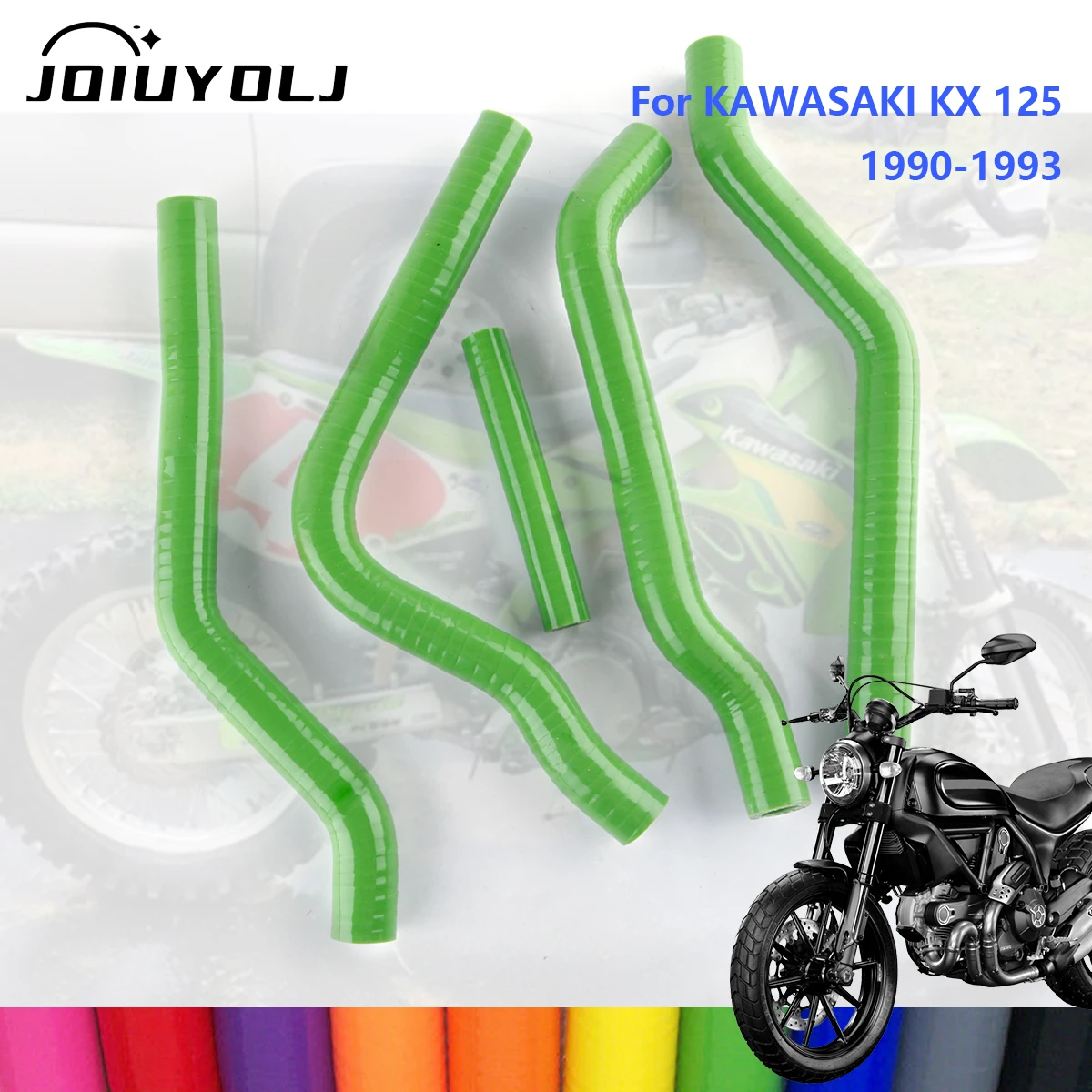 ل 1990 1991 1992 1993 كاواساكي KX 125 KX125 عالية الأداء سيليكون المبرد خراطيم 5 قطعة
