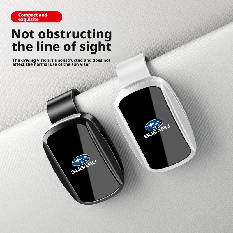 

Магнитный автомобильный козырек из сплава, держатель для солнцезащитных очков, вешалка для очков Subaru Brz Ascent Forester Impreza WRX XV, авто интерьер