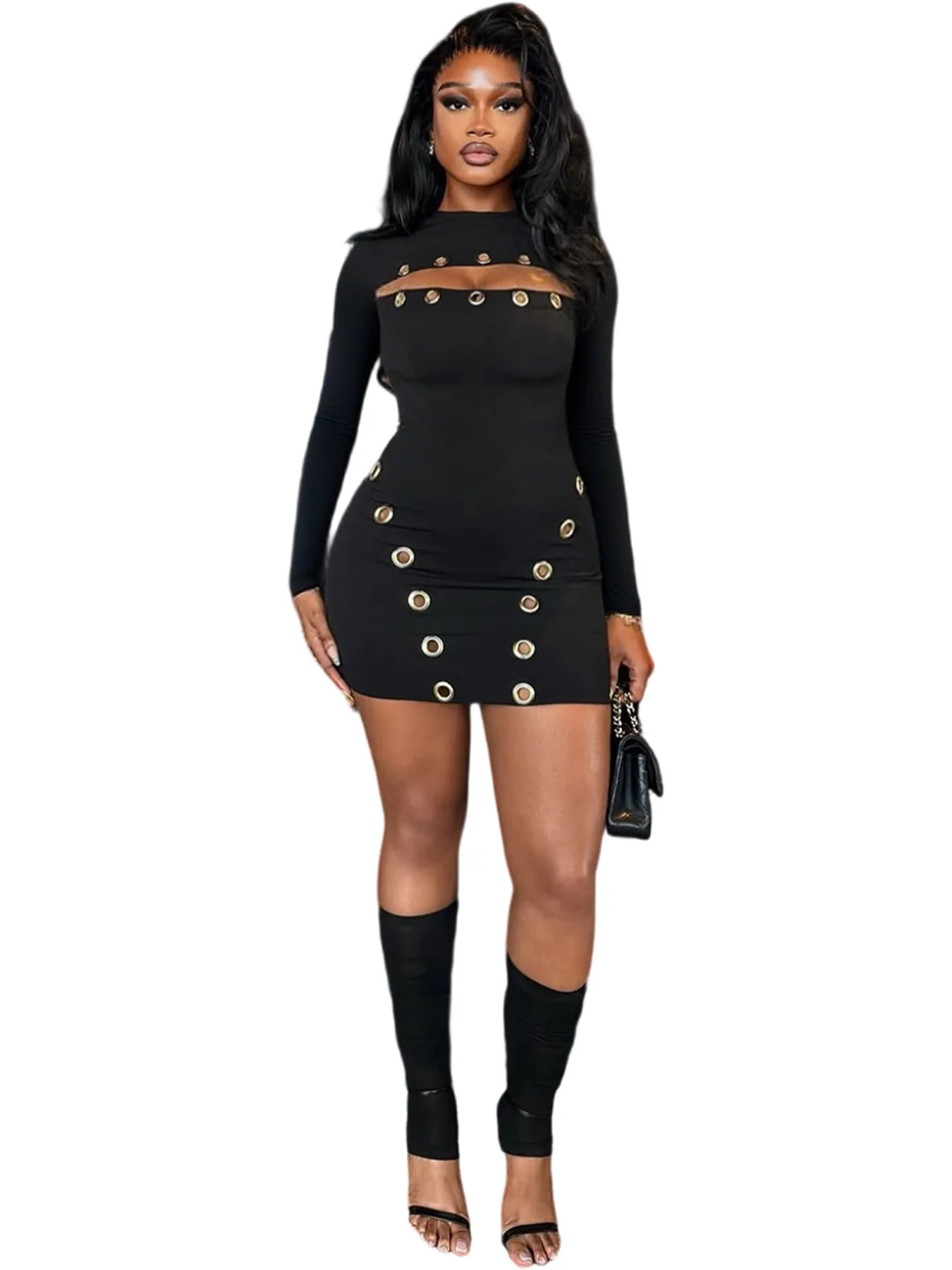cut out dress with gold hardware Golden Hour Goddess Cutout Maxi Dress main image 0