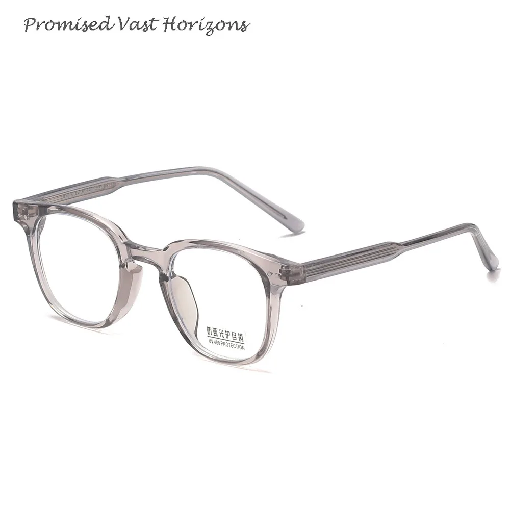 TR90 Модные заклепки Классическая мода можно сочетать с иглой для близорукости с ацетатными дужками Анти-синий свет Плано-оправа для глаз