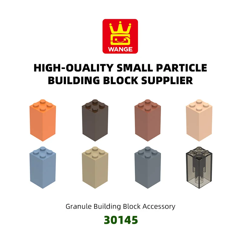 WANGE 24Pcs/Lot 30145 3 High 4 Holes Block Moc Color Accessories Compatible With Brick DIY Children's Toy Assembly Gift Box