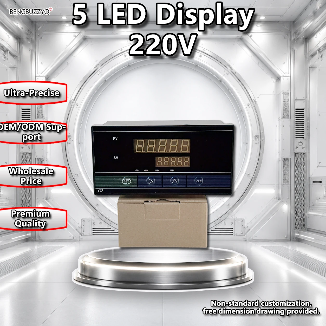 5-Digit LED Weight Indicator Load Cell Display Meter with High/Low Alarm Output Controller