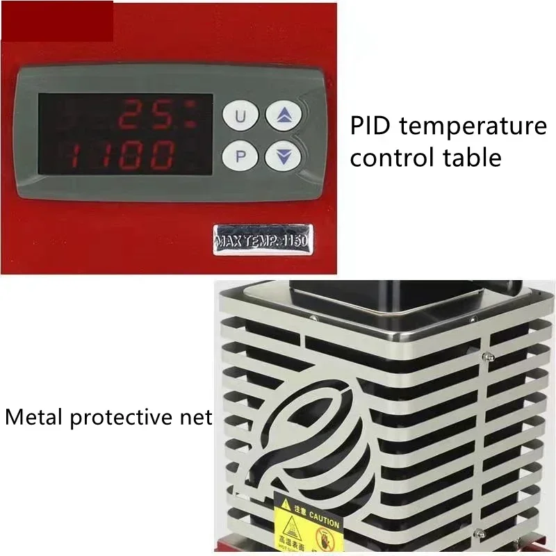 

The new small square mesh melting furnace high temperature melting gold silver copper and aluminum metal casting experiment melt