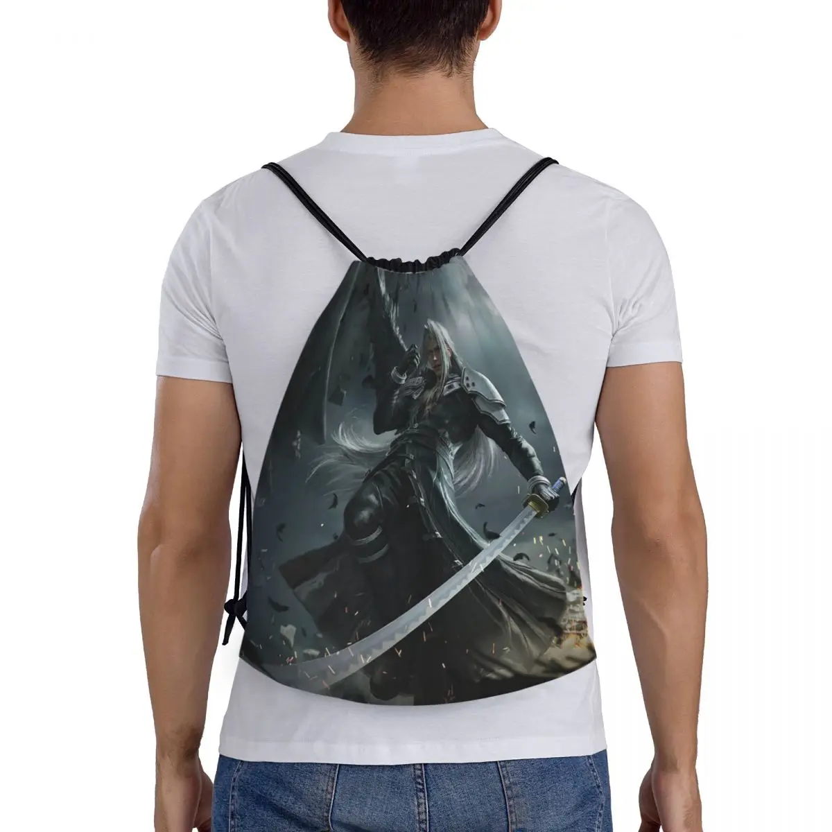 

Sephiro Final Fantasy Games Backpacks Fashion Portable Drawstring Bags Storage Bag Book Bags For Travel School