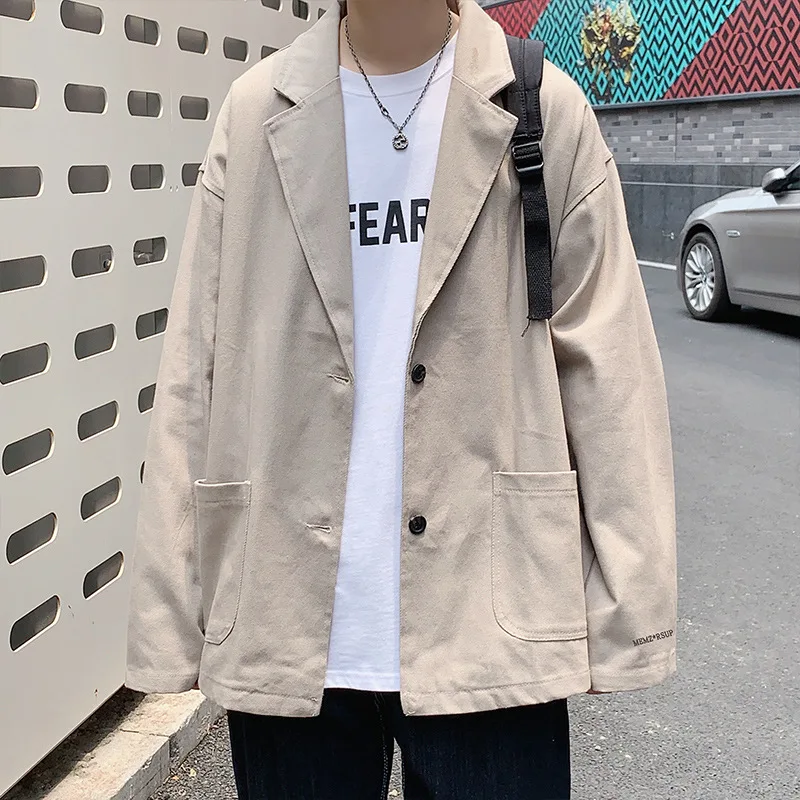 Men's Loose Casual Jacket Coat Comfortable Trendy Versatile Slim Fit Commute Simple Large Pocket Design Daily Wear Advanced Coat