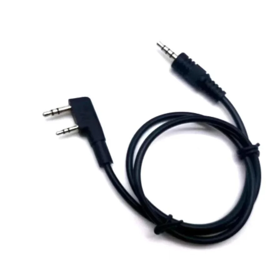 2PCS 2Pin K Headset Connector Plug To 3.5mm Speaker Interface Audio Conversion Cable