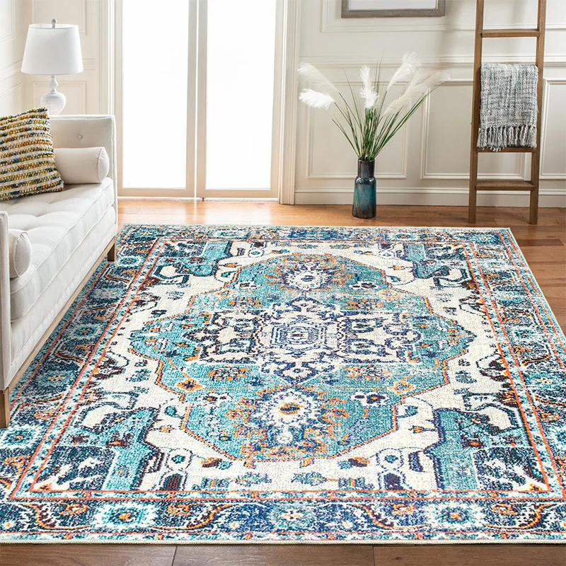 

Living Room Carpet Vintage Persian Large Area Rug for Livingroom American Sofa Coffee Table Floor Mat Home Morocco Bedside Rugs