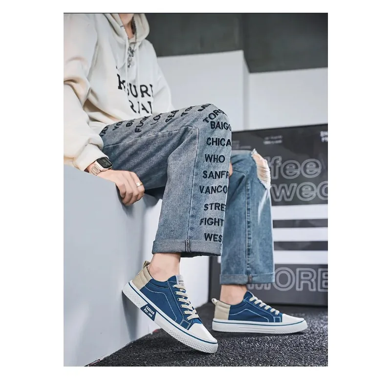 

Men's Soft Bottom Casual Sports Trend Fashion Canvas 48 size 2026 Summer New Men Breathable Versatile Skateboarding Shoes