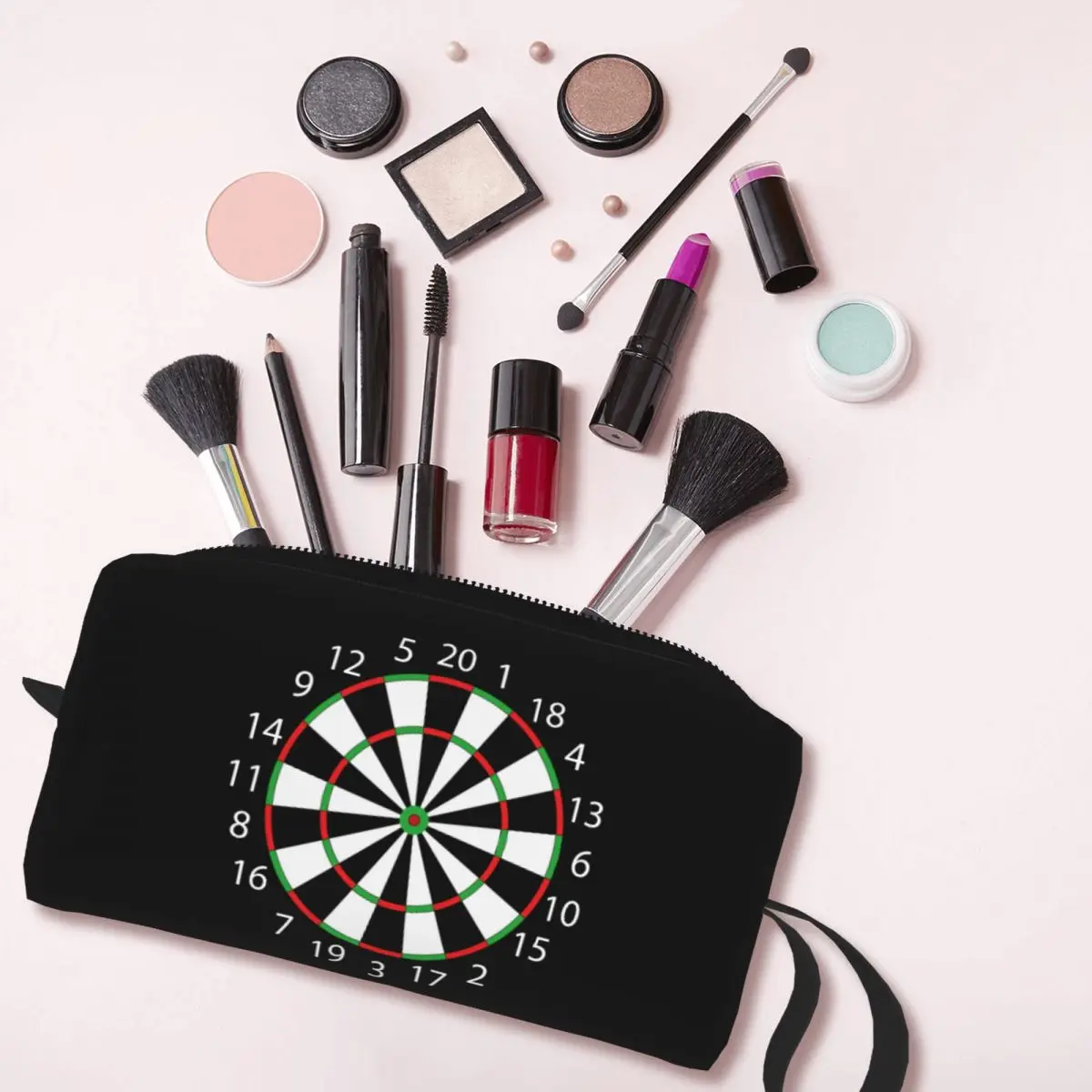 Custom Darts Board Arrow Target Toiletry Bag Women Makeup Cosmetic Organizer Ladies Beauty Storage Dopp Kit Box