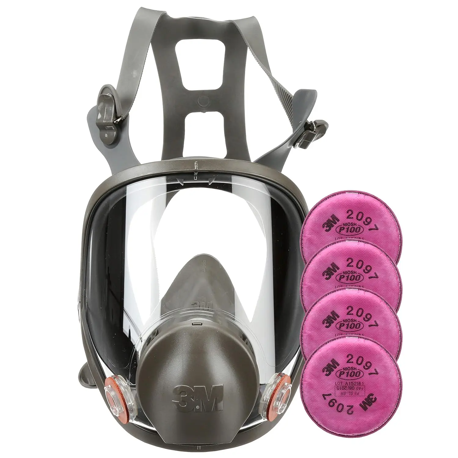 

Full Face Reusable Respirator Kit with P100 Filters for Mold, Dust, Lead, Asbestos Protection - Medium Size
