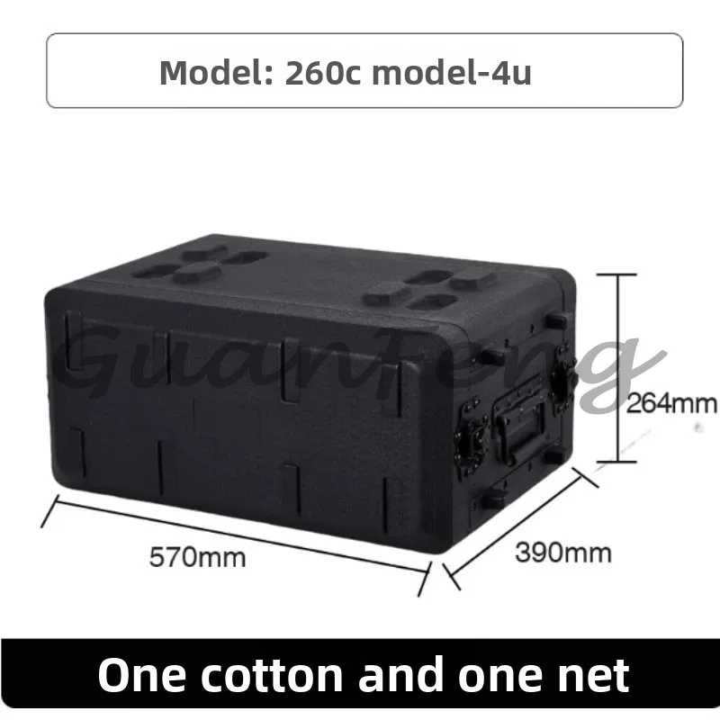 Portable Stage Audio Equipment Flight Case - 2U 4U 6U Plastic Cabinet for Microphone Amplifier Receiver