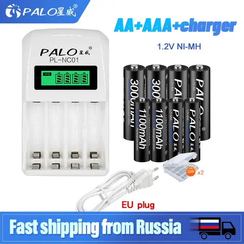 Rechargeable AA AAA Batteries Pack PALO