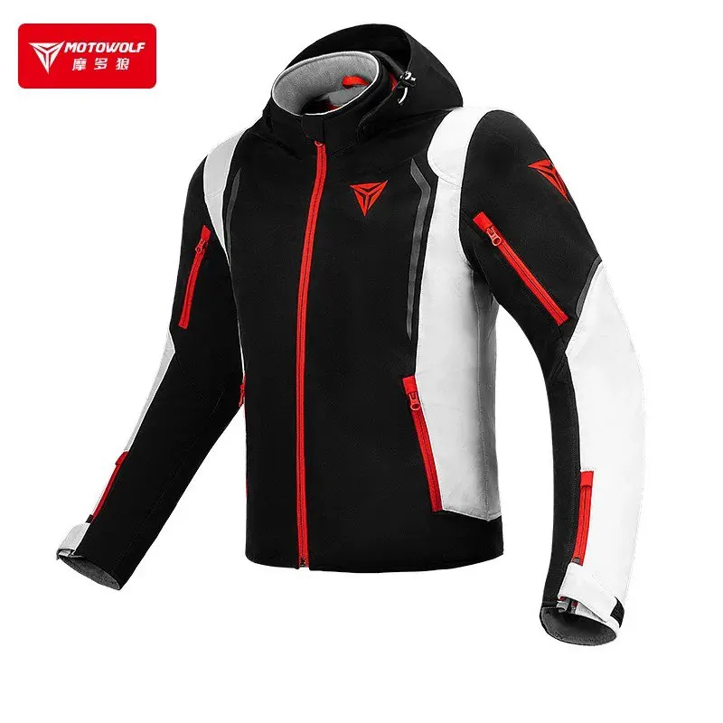 Motowolf Waterproof Motorcycle Jacket Man Racing Suit Waterproof Windproof Warm Motorcyclist Wearable Motorcycle Jacket