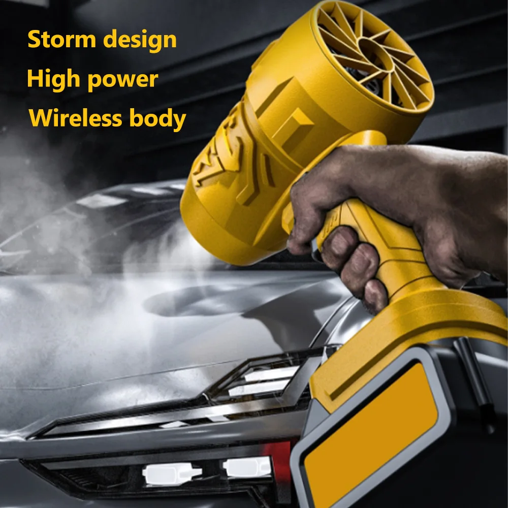 Handheld Car Hair Dryer Cleaning Violent Air Gun Jet Fan Electric Powerful Turbine Turbo Blower Upgraded Version Storm Turbo Fan