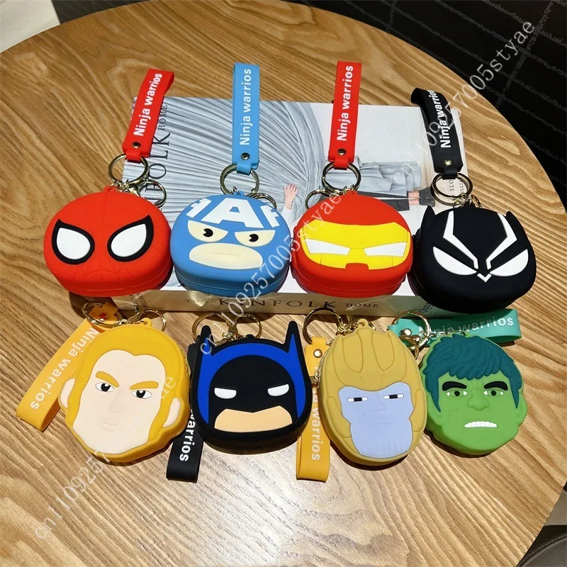 

Marvel Avengers-Themed Creative Coin Purse Keychain — Trendy Cool Spider-Man Bag Charm and Key Holder
