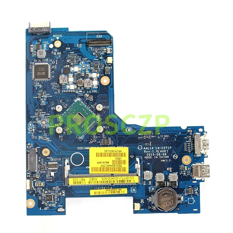 

AAL14 LA-C571P Материнская плата ноутбука для DELL Inspiron 15 5000 5552 Pentium N3700 CN-0F77J1 0F77J1 с процессором SR29E N3700