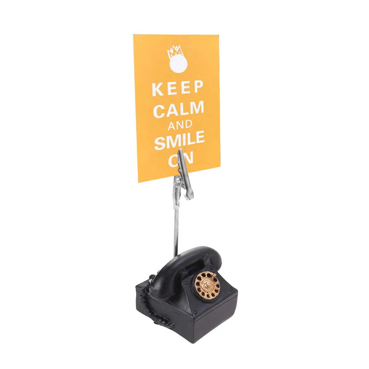 1Pcs Retro Style Resin Memo Folder Note Clip Desktop Photo Holder Cube Base Compact Office Organizer for Limited Space Table