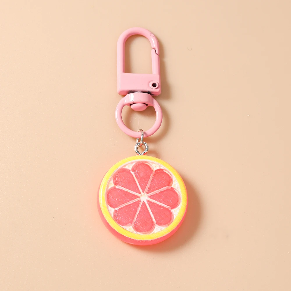 Aihua Niedlicher Harz-Simulations-Frucht-Schlüsselanhänger Zitrone Wassermelone Schlüsselring-Anhänger für Damen Mädchen Handtaschen-Deko Kinder-Schmuck Geschenke – Detail 12