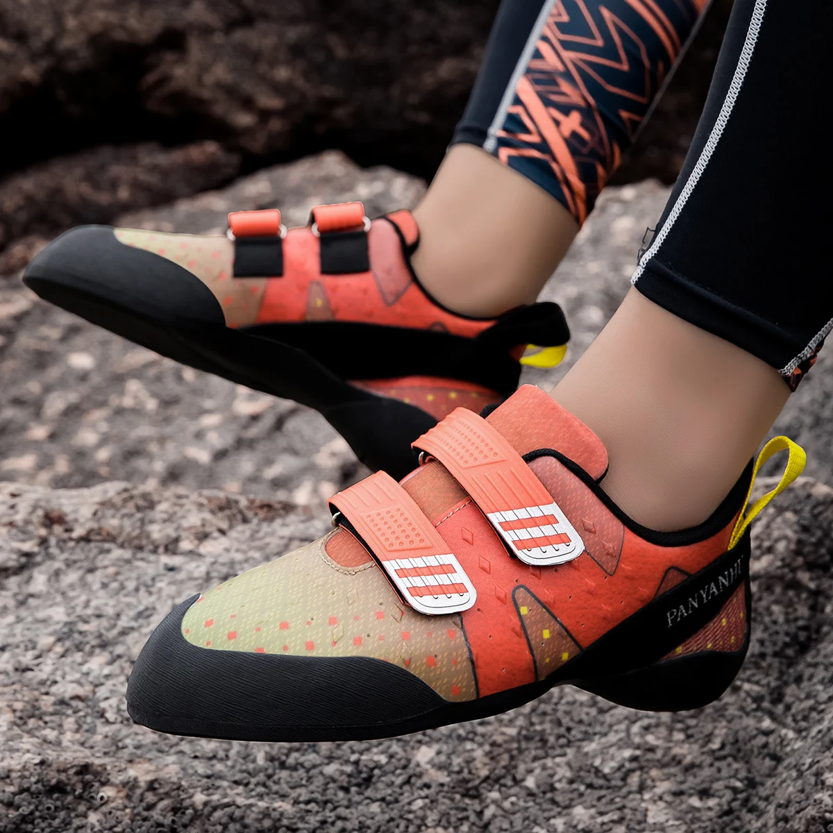 Boys Girls Indoor Outdoor Breathable Mesh Beginners Parent-child Rock-Climbing Bouldering Training Sneakers Rock-Climbing Shoes