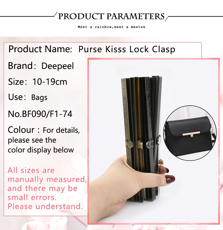 1/2/3/5Pcs Deepeel 10-19cm Metal Turn Lock Purse Frame Locks Buckle Wallet Bag Kiss Clasp Closure Parts DIY Hardware Accessories