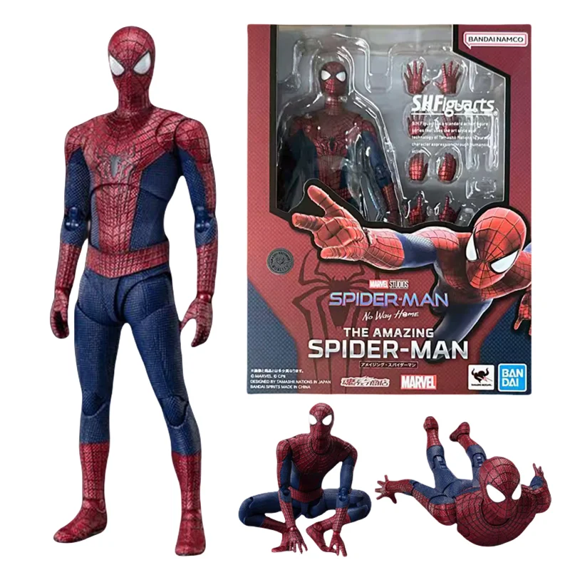 BANDAI Spider-Man Figure Toys S.h.figuarts The Amazing Spider Man Figurines Hot Toys For Boys Gift