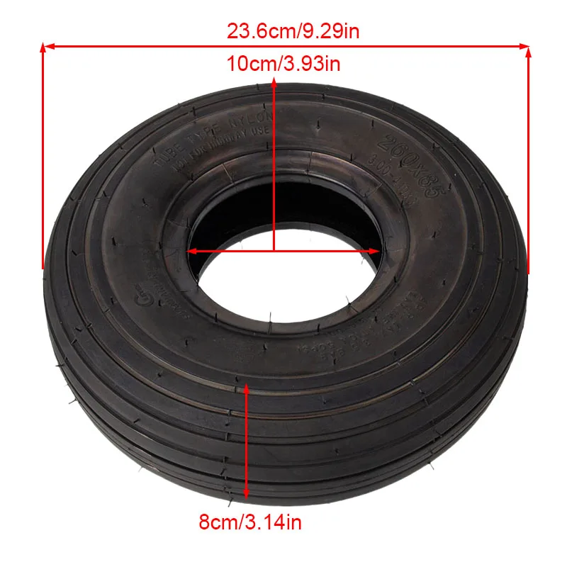 260x85 Tire 3.00-4 Inner Tube for Pocket Rocket E300 E325 EZip Scooter Mini Chopper Go Kart Bladez Gas Electric Mobility