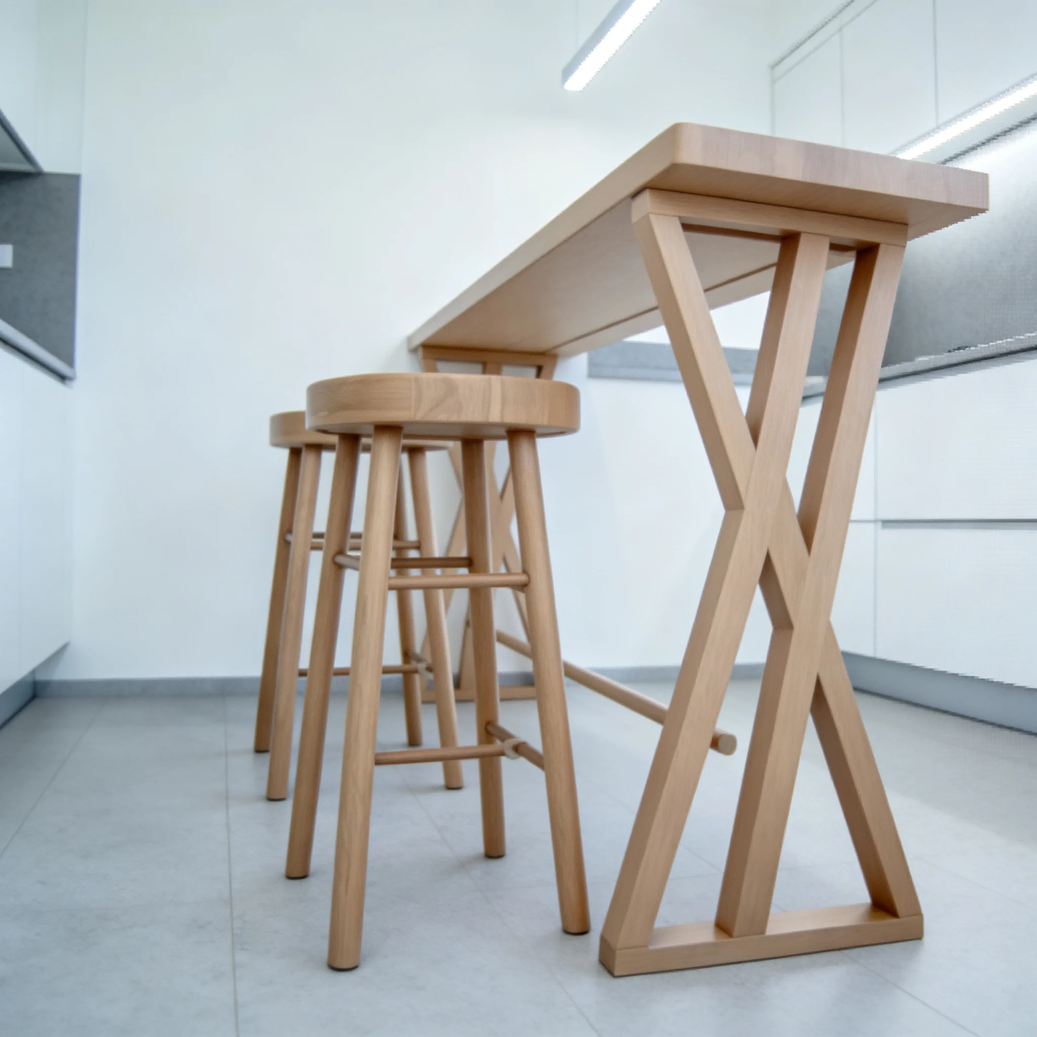 AOLIVIYA Nordic Wood Partition Balcony Narrow Breakfast Bar High Table Home Living Room Coffee Table Milk Tea Shop Desk