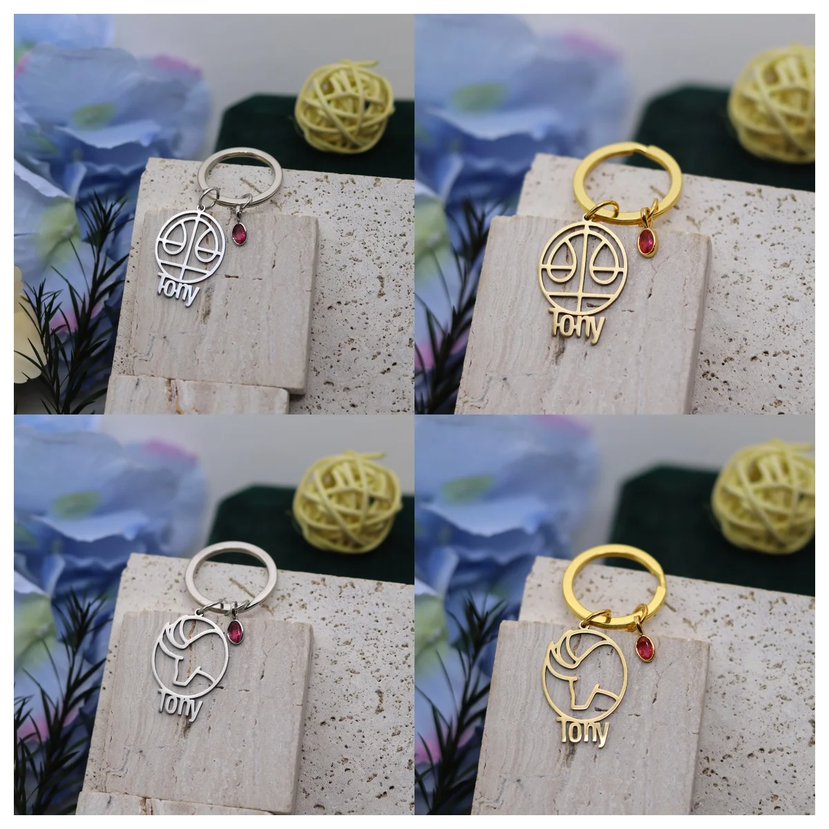 

Customized Stainless Steel Skeleton Geometric Pendant Keychain Engraved Cartoon Jewelry Men Gifts Women Gifts