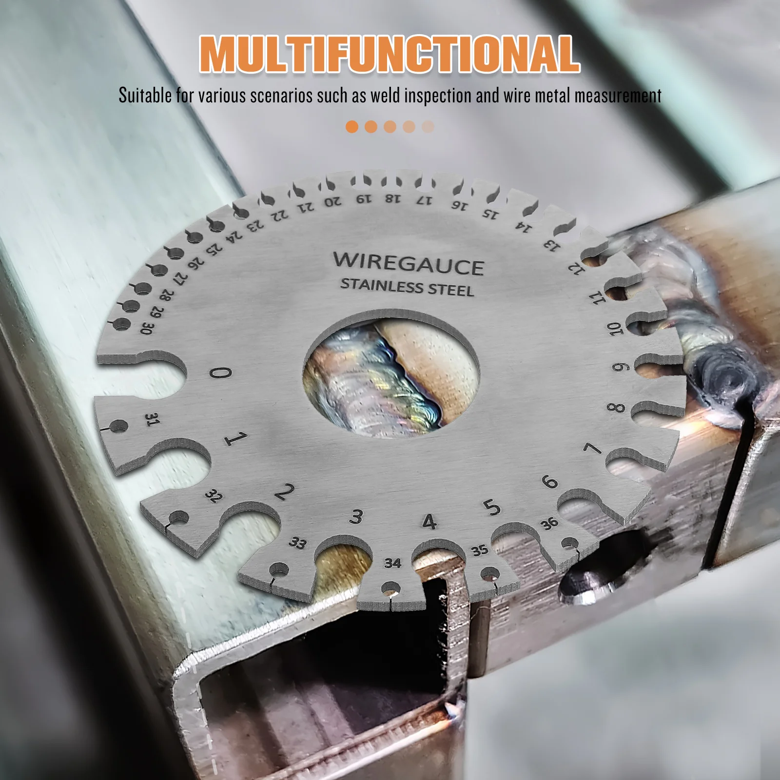 

2Pcs Welding Inspection Gauge Set Stainless Steel Multi Functional Wire Gauge Thickness Measuring Tool Metal Fabrication