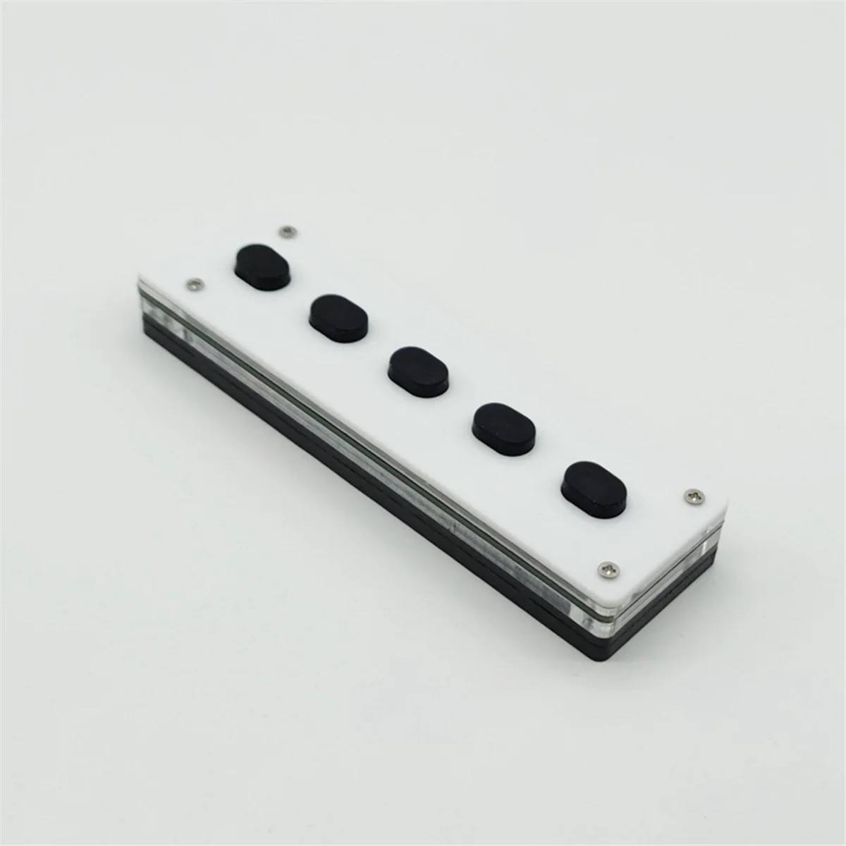 A56XQ Cicha silikonowa klawiatura Bluetooth do programowania niestandardowego Makro 5 klawiszy Macropad Kopiuj wklej Klawiatura USB, Bluetooth + USB