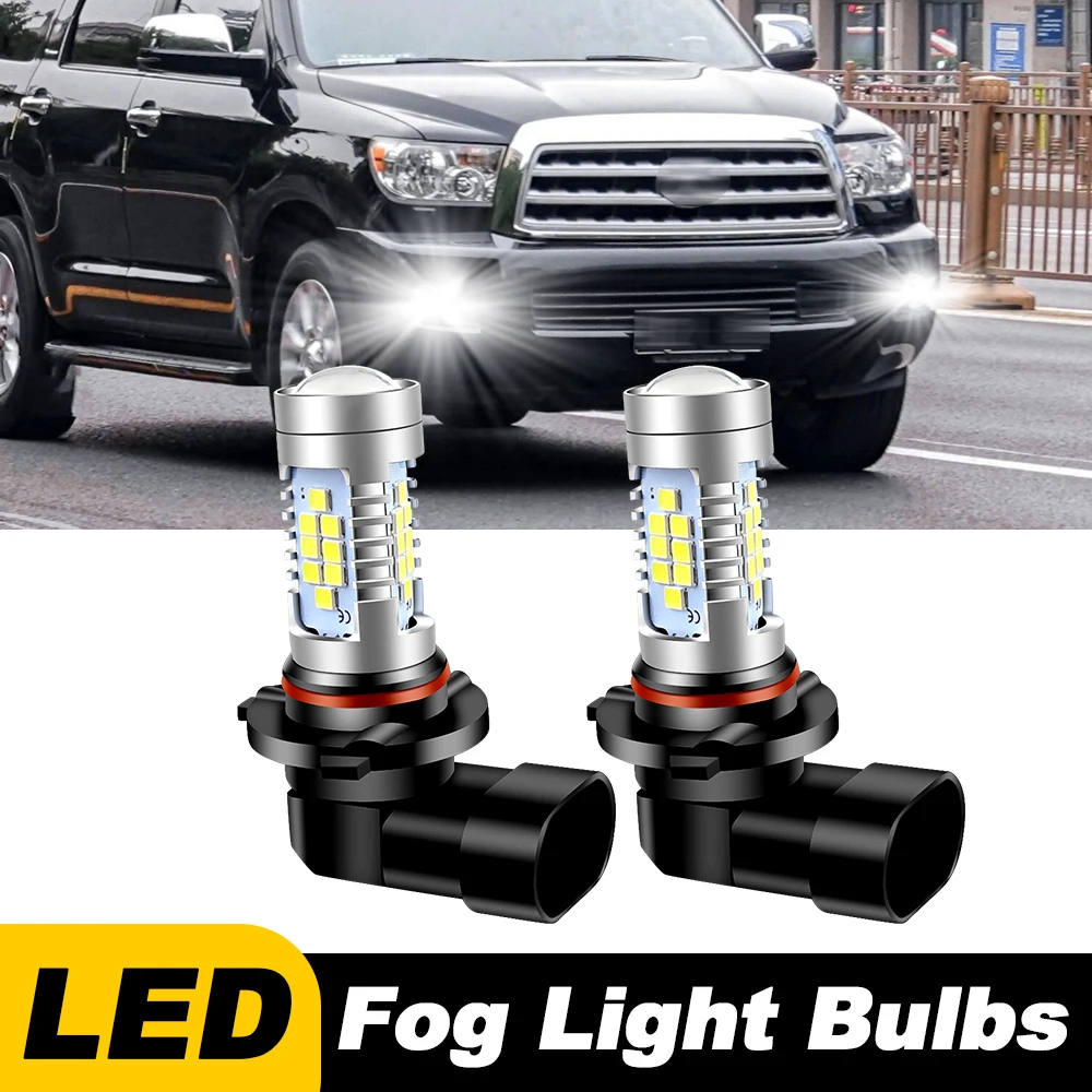 

2 шт. для Toyota Sequoia 2008 2009 2010 2011 2012-2018 Автомобильные светодиодные противотуманные фары 30SMD H10 9145 9140 Лампа Белый Кристалл Синий Canbus