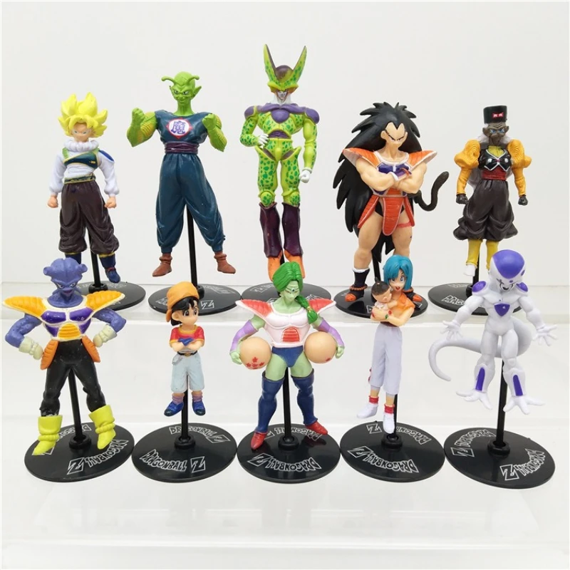 Dragon Ball 10 Styles Anime Action Figures Gen 1-2 Black Base Goku Piccolo Master Roshi with Stand Desktop Ornaments - view 5