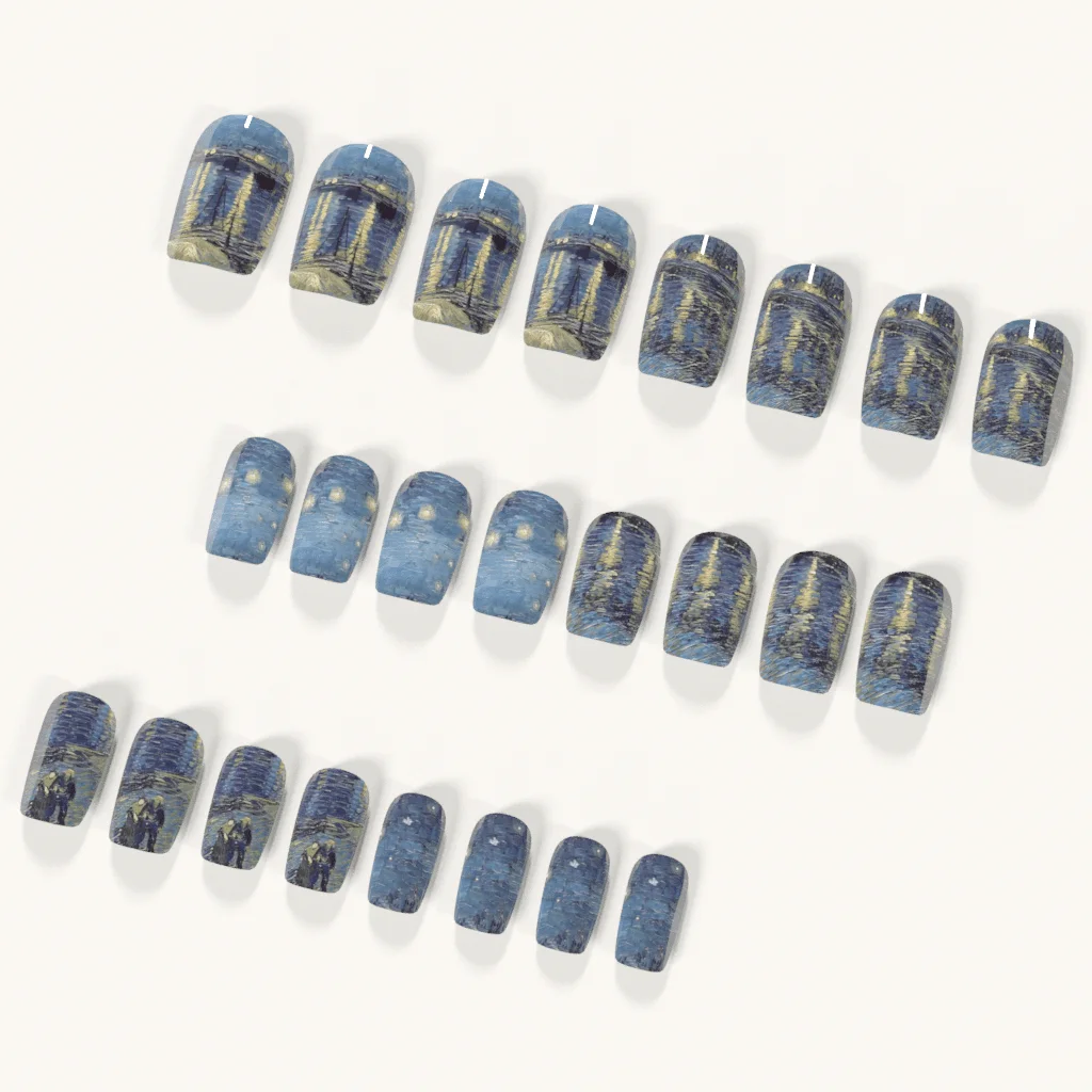 24 szt. Średnie Kwadratowe Szt – Nail Art Van Gogh recenzja i cena