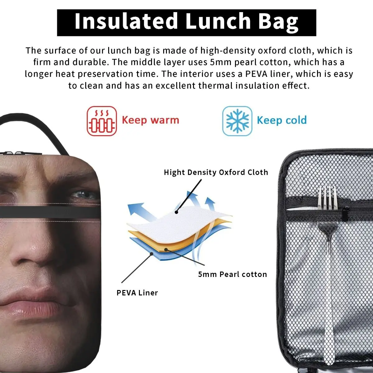 Devil May Cry 5 - Vergil Poster Insulated Lunch Bag for Women Children Portable Food Boxes Thermal Lunch Box Tote
