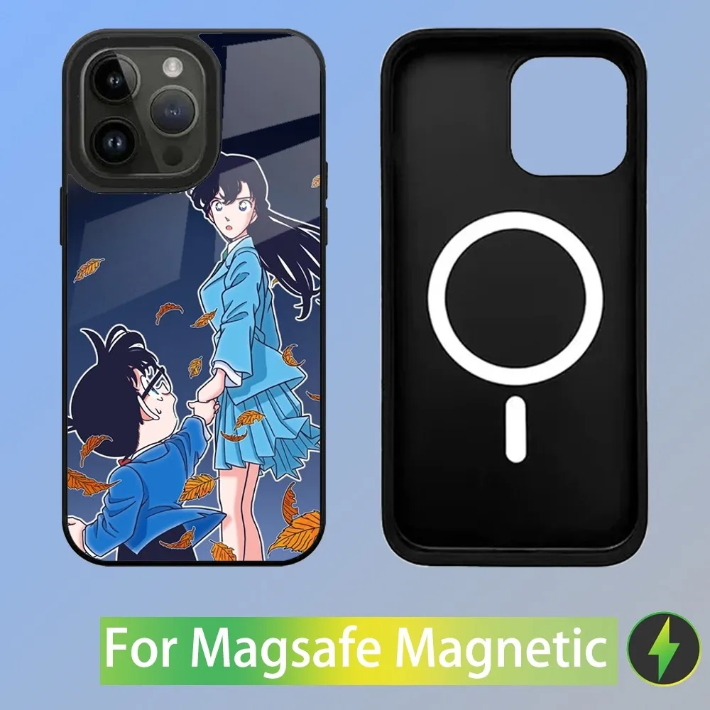 Anime D-Detective C-Conan Phone Case For iPhone 15,14,13,12,11,Plus,Pro,Max Mini Magsafe Magnetic Wireless Charging