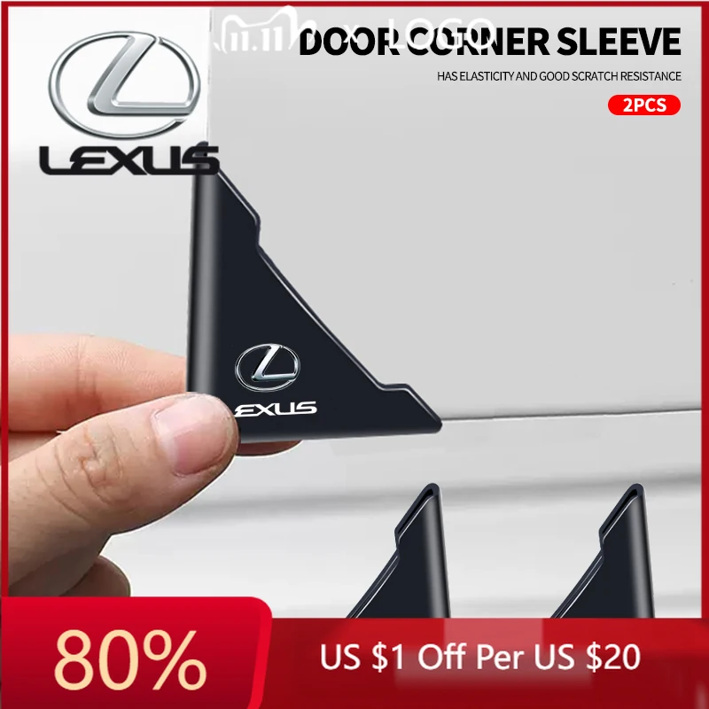 

Горячая новинка 2026: 2 шт. силиконовых защитных наклеек для углов дверей автомобиля (от царапин и ударов) для Lexus EX300H, RX450H, IS30