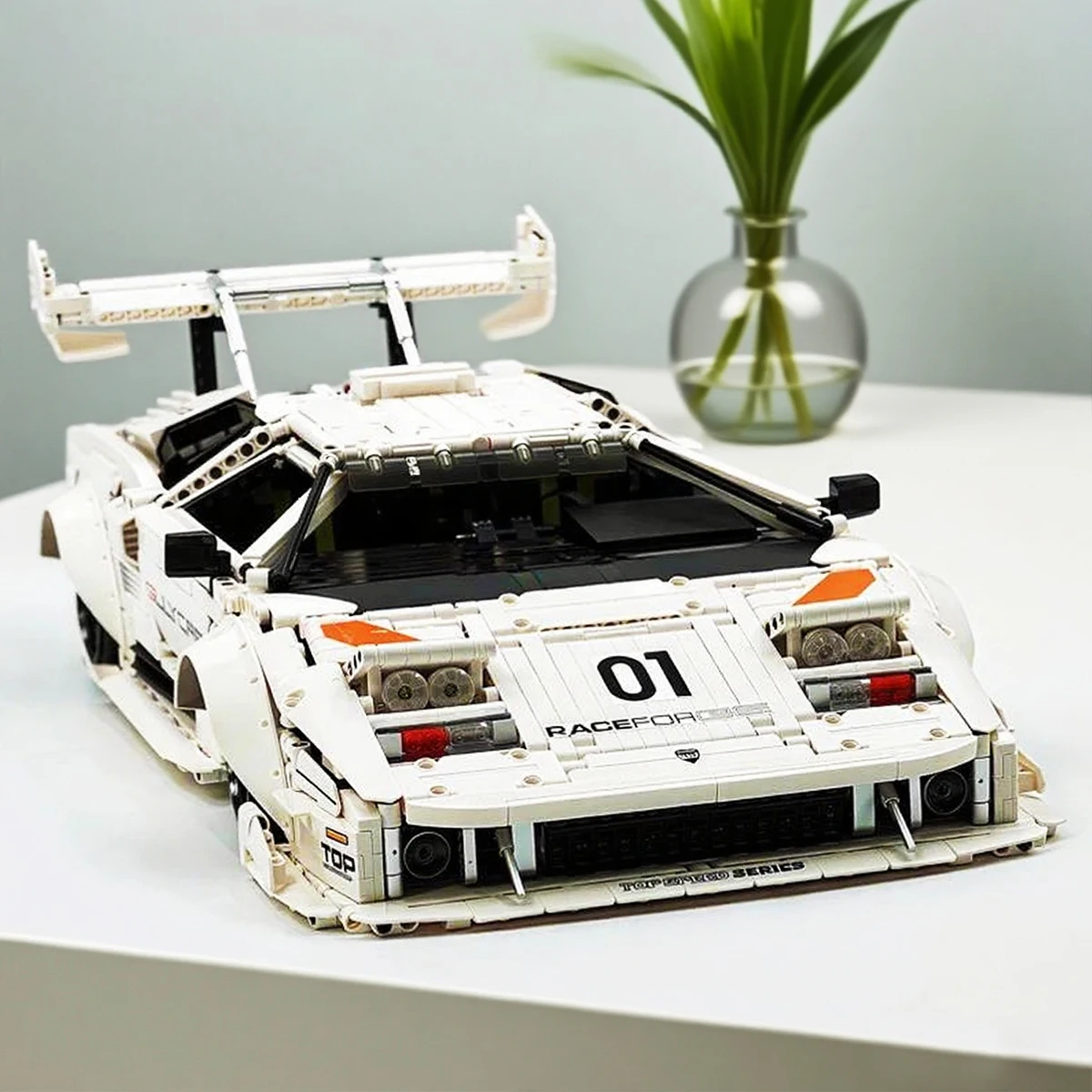 

Technical Lambo LP5000 Racing Sport Car Building Block City Mechanical Speed Vehicle Model Brick Toys For Children Gift MOC