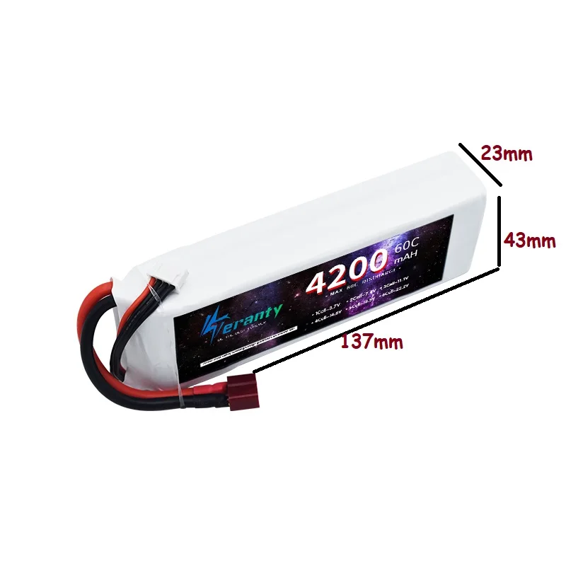 TERANTY 11.1V Lipo Battery 4200MAH 60C Battery For RC Airplanes Helicopters Car Boat Truck Spare Parts 3S Batteries